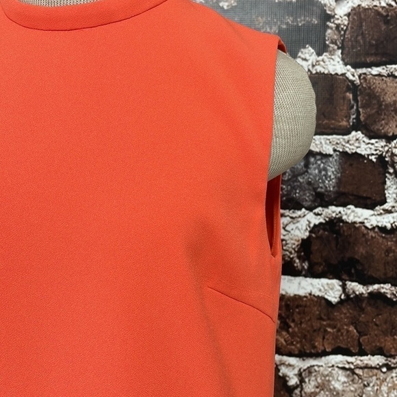 Finders Keepers Dress Coral Orange High Neck Split Front Size Medium - Picture 4 of 13